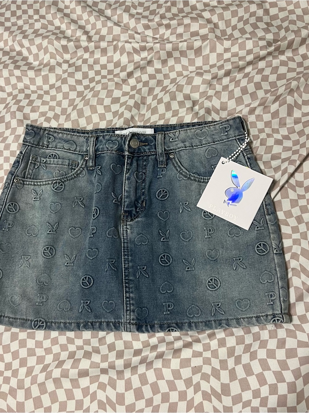 Playboy denim skirt